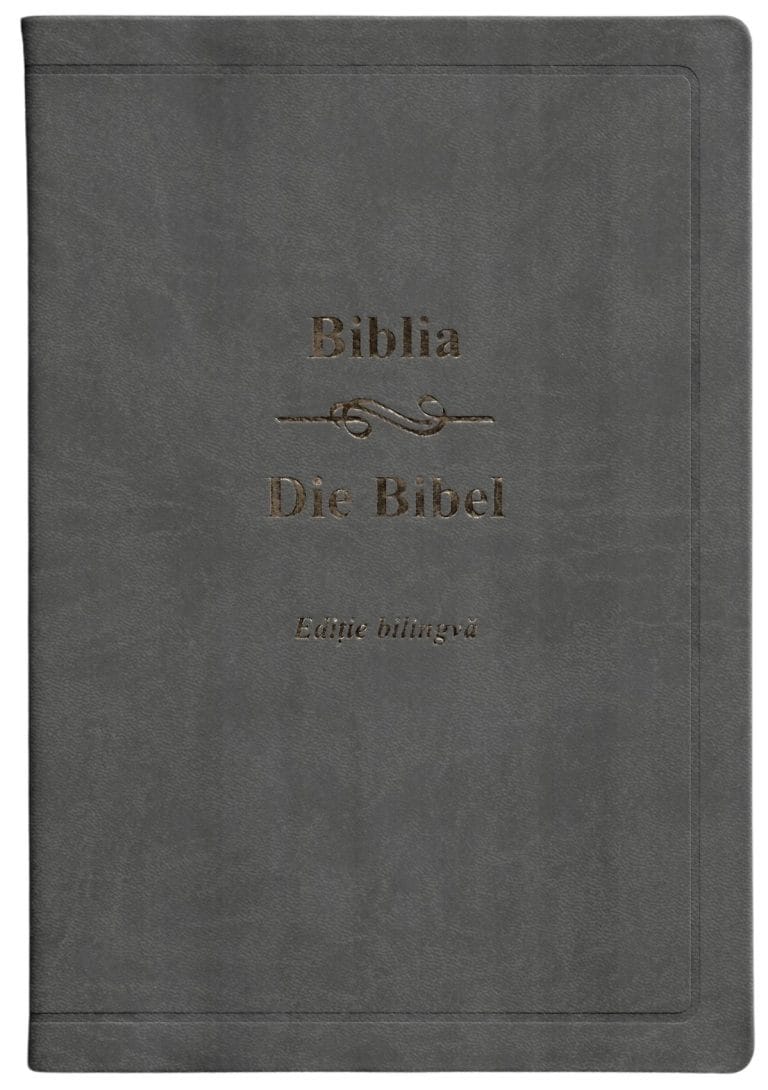 Biblie bilingvă Română-Germană Gri