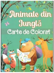 Carte de colorat Animale din junglă