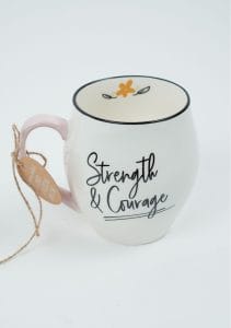 Cană din ceramică - Strength and Courage (seria Touch of Color)