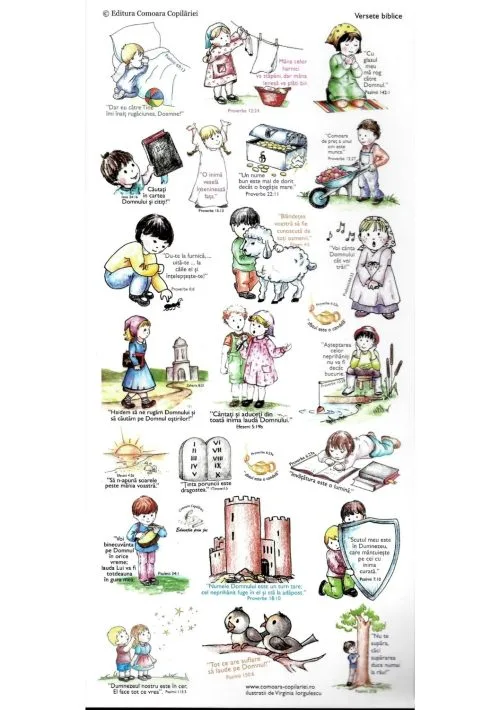 Abțibilduri tematică biblică Versete