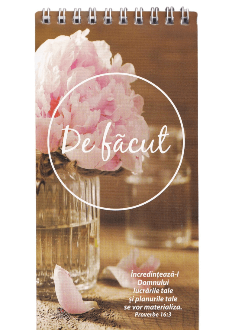 Carnețel cu verset Tip: To Do List