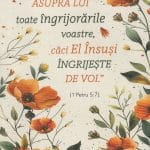 Carnețel cu verset biblic 1 Petru 5 7