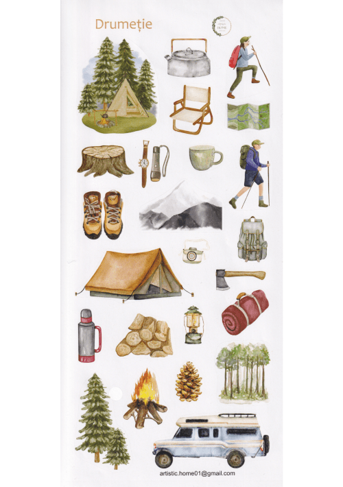 Abțibilduri educative Drumeție