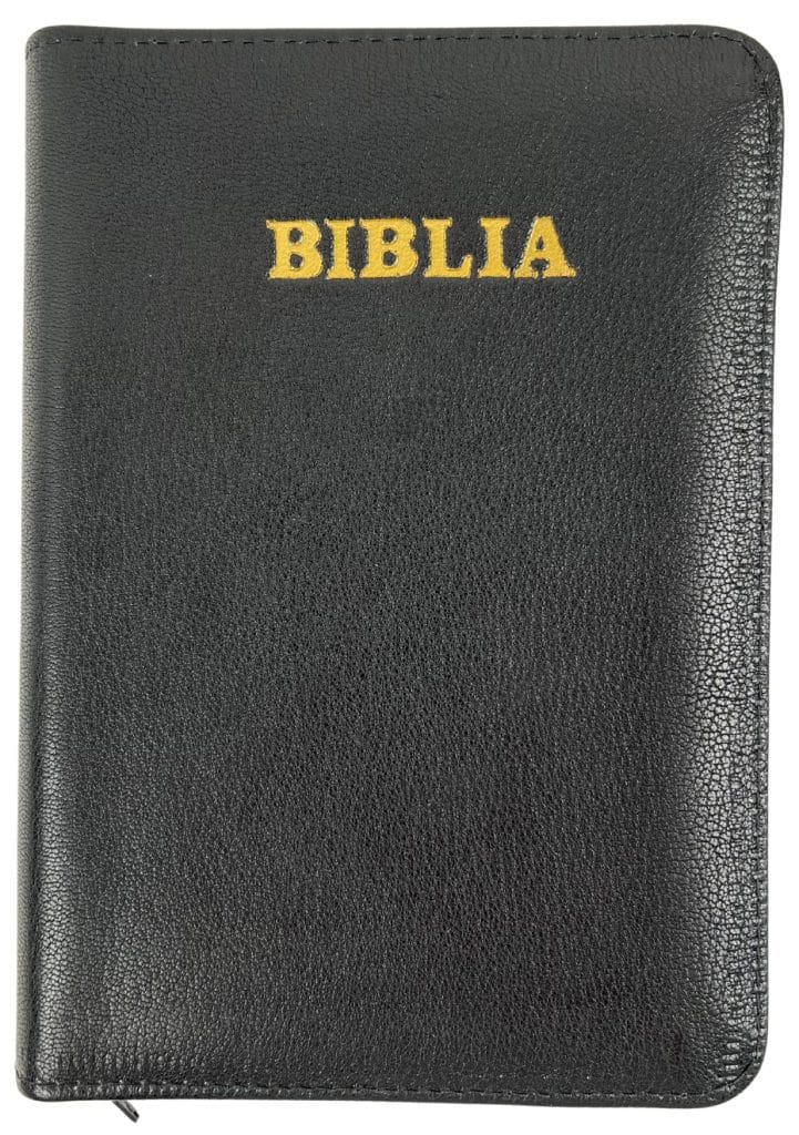 Biblie medie 057 ZTI Negru din Piele