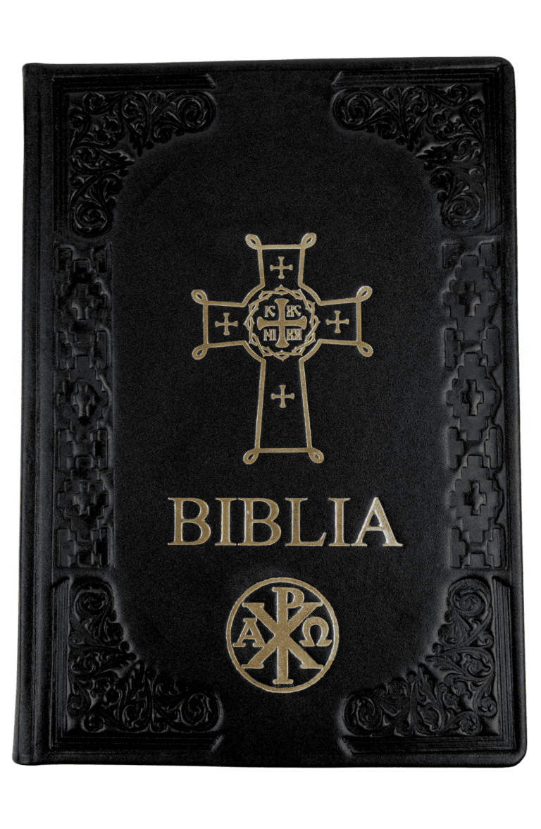 Biblie ortodoxa A4 neagra cu cruce