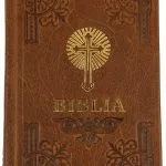 Biblie ortodoxă 053 maro cu cruce margini albe