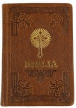Biblie ortodoxă 053 maro cu cruce margini albe