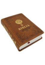 Biblie ortodoxă 053 maro cu cruce margini albe - imagine 2