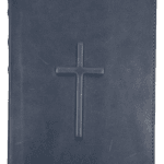 Biblie mare TI Gri mat cu Cruce – Piele naturală