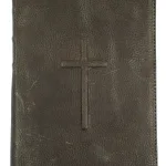 Biblie mare ZTI Maro închis cu Cruce - Piele naturală