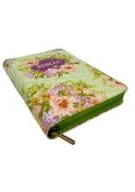 Biblie medie Verde cu Mov floral ZTI - imagine 2