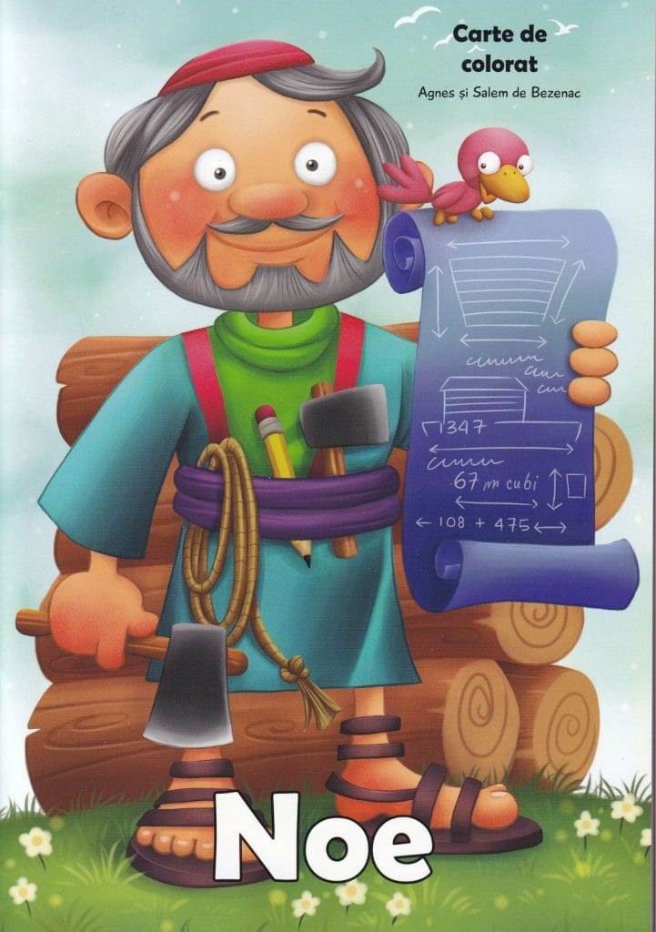 Noe Carte de colorat cu personaje biblice