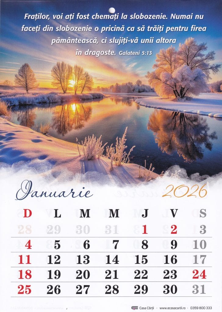 Calendar de perete 2026 - Format A4