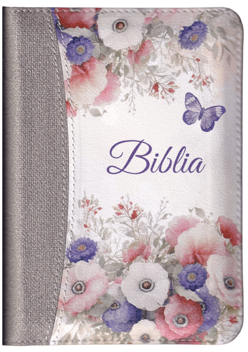 Biblie mică Gri floral 046 ZTI