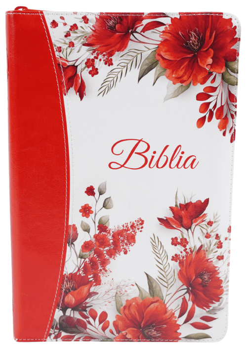 Biblie mare ZTI Floral Roșu