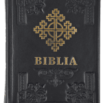 Biblie ortodoxă Medie Handmade 053 IBT Neagra cu Margini aurii din Piele Naturală