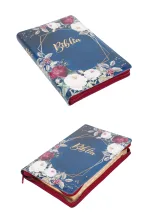 Biblie mare ZTI Floral Bleumarin - imagine 2