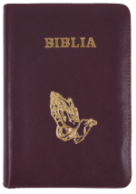 Biblie medie 057 ZTI Visiniu inchis Maini in rugaciune