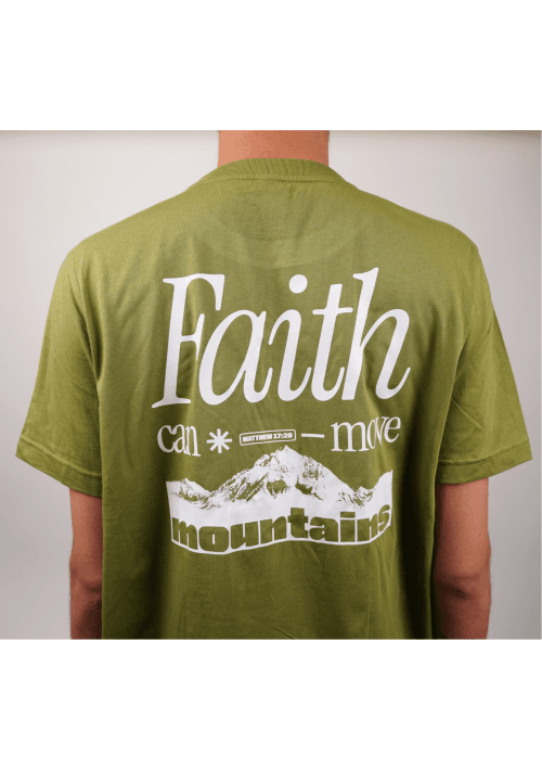 Tricou crestin faith can move mountains