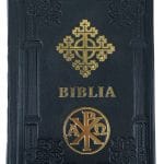 Biblie ortodoxă 073 neagră cu stea margini albe