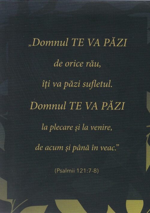 Carnețel cu verset biblic Psalmul 121:7-8