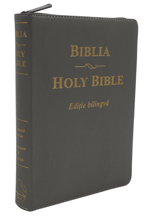 Biblie bilingva romana-engleza Medie Gri