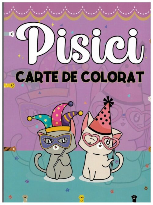 Carte de colorat Pisici