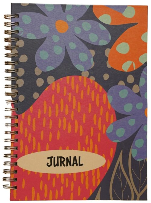 Jurnal cu spirală Design flori abstracte