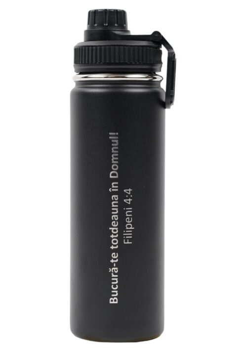 Sticla 600ml termoizolanta (12h rece/8h cald) Army Style - Negru, 7. Bucură-te totdeauna în Domnul! - Filipeni 4.4
