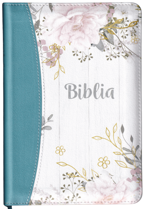 Biblie medie Turcoaz floral 057 F